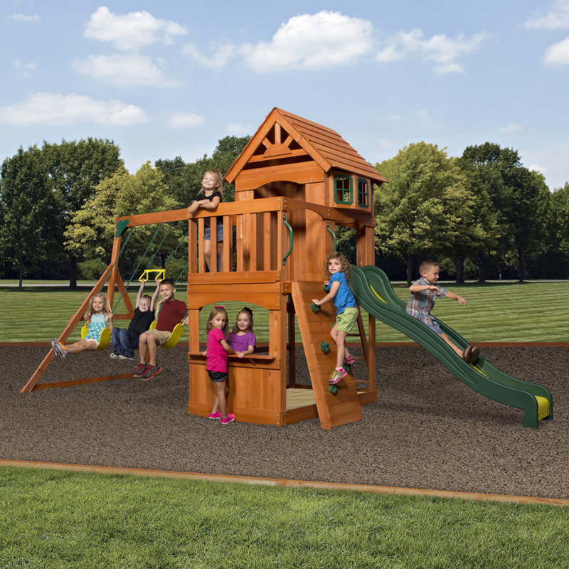 Backyard Discovery Atlantis All Cedar Wooden Swing Set & Reviews Wayfair